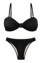 Cargar imagen en el visor de la galería, Product Front: Rio De Sol Ensemble Set Shimmer-Black Bandeau-Joy Essential
