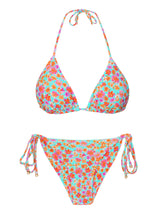 Cargar imagen en el visor de la galería, Product Front: Rio De Sol Ensemble Set Ditsy-Sky Tri-Inv Cheeky-Tie
