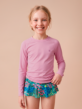 Cargar imagen en el visor de la galería, Gallery: Uv Line T-Shirt Longsleeve Uvpro Kids Rose Upf50+
