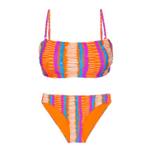 Cargar imagen en el visor de la galería, Product Front: Rio De Sol Ensemble Set Stripes Bandeau-Reto Essential-Comfy
