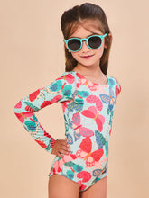 Cargar imagen en el visor de la galería, Image 02: Uv Line Une Pièce Fille Swimsuit Girl Borboletinha Upf50+
