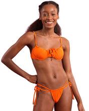 Cargar imagen en el visor de la galería, Gallery: Rio De Sol Ensemble Set Dots-Orange Balconet-Tie Pipa
