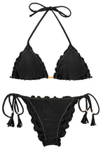 Cargar imagen en el visor de la galería, Product Front: Rio De Sol Ensemble Set Shimmer-Black Frufru
