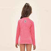 Cargar imagen en el visor de la galería, Model Back: Uv Line T-Shirt Acqua Qr Code Chiclete Fluor Upf50+
