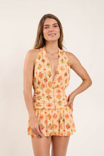 Cargar imagen en el visor de la galería, Model Front: Rio De Sol Mini Dress Mosaico Low Cut Dress
