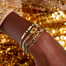 Cargar imagen en el visor de la galería, Image 02: Hipanema Bracelet Cuff Karmelia Green Hipenema
