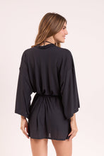 Cargar imagen en el visor de la galería, Image 08: Rio De Sol Robe De Plage Black Kimono
