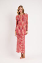 Cargar imagen en el visor de la galería, Model Front: Rio De Sol Vêtement De Plage Floral-Scales Dress Lucy
