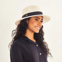 Cargar imagen en el visor de la galería, Image 02: Uv Line Chapeau Panama Hat Shanghai Imp Uni White Black Upf50+
