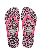 Cargar imagen en el visor de la galería, Product Front: Havaianas Tongs Slim Animals White/Rose

