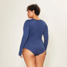 Cargar imagen en el visor de la galería, Image 08: Uv Line Une Pièce Swimsuit Macae Navy Blue Upf50+

