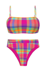 Cargar imagen en el visor de la galería, Product Front: Rio De Sol Ensemble Set Tulip-Garden Bandeau-Reto Hotpant-Cos
