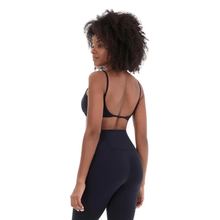 Cargar imagen en el visor de la galería, Model Back: Alto Giro Fitness Haut Top Bodytex Costas Decotada Preto
