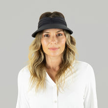 Cargar imagen en el visor de la galería, Model Front: Uv Line Visière Visor Granada Eva Fem Matte Black Upf50+
