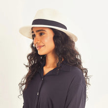 Cargar imagen en el visor de la galería, Image 04: Uv Line Chapeau Panama Hat Shanghai Imp Uni White Black Upf50+
