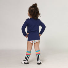 Cargar imagen en el visor de la galería, Model Back: Uv Line T-Shirt Longsleeve Baby Navy Blue Upf50+
