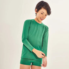 Cargar imagen en el visor de la galería, Image 04: Uv Line T-Shirt Longsleeve Uvpro Kids Verde Brasil Upf50+
