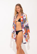 Cargar imagen en el visor de la galería, Image 02: Rio De Sol Robe De Plage Garden-Flower Kimono
