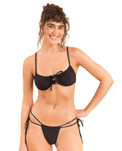 Cargar imagen en el visor de la galería, Gallery: Rio De Sol Ensemble Set Dots-Black Balconet-Tie Pipa
