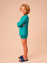 Cargar imagen en el visor de la galería, Image 03: Uv Line T-Shirt Longsleeve Uvpro Kids Green Sea Upf50+
