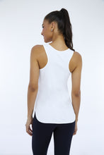 Cargar imagen en el visor de la galería, Model Back: Alto Giro Fitness Haut Regata Skin Fit Inspiracional Branco Optico
