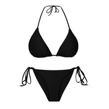 Cargar imagen en el visor de la galería, Product Front: Rio De Sol Ensemble Set Touch-Black Tri-Inv Cheeky-Tie
