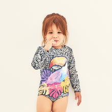 Cargar imagen en el visor de la galería, Model Front: Uv Line Maillot De Bain Bébé Swimsuit Baby Tucano Upf50+
