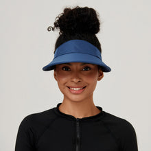 Cargar imagen en el visor de la galería, Model Front: Uv Line Visière Visor Leblon Navy Blue Upf50+
