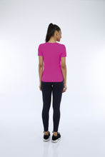 Cargar imagen en el visor de la galería, Image 05: Alto Giro Fitness Haut T-Shirt Skin Fit Inspiracionais Pink Choque
