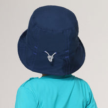 Cargar imagen en el visor de la galería, Model Back: Uv Line Bob Hat Napoli Basic Kids Nac Inf Navy Blue Upf50+
