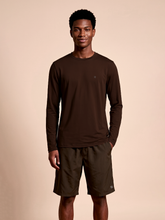 Cargar imagen en el visor de la galería, Gallery: Uv Line T-Shirt Longsleeve New Fit Textura Masc Brown Upf50+
