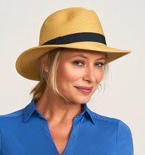 Cargar imagen en el visor de la galería, Image 02: Uv Line Chapeau Panama Hat Shanghai Imp Uni Sand Black Upf50+
