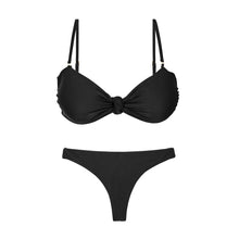 Cargar imagen en el visor de la galería, Product Front: Rio De Sol Ensemble Set Touch-Black Bandeau-Joy Mia
