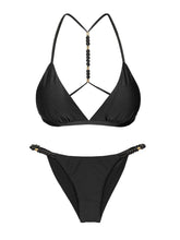 Cargar imagen en el visor de la galería, Product Front: Rio De Sol Ensemble Set Shimmer-Black Tri-Fixo-Noa Cheeky-Noa
