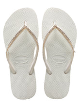 Cargar imagen en el visor de la galería, Product Front: Havaianas Tongs Slim Crystal Mesh Sw White
