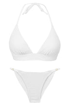 Cargar imagen en el visor de la galería, Product Front: Rio De Sol Ensemble Set Bora-White Tri-Cos Cheeky-Fixa
