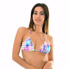 Cargar imagen en el visor de la galería, Model Front: Rio De Sol Haut Soutien Plaid Frufru
