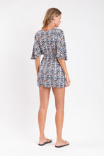 Cargar imagen en el visor de la galería, Model Back: Rio De Sol Mini Dress Ikat Mini Dress
