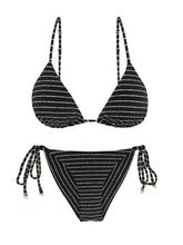 Cargar imagen en el visor de la galería, Product Front: Rio De Sol Ensemble Set Linea-Black Lia Cheeky-Tie
