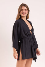 Cargar imagen en el visor de la galería, Image 03: Rio De Sol Robe De Plage Black Kimono
