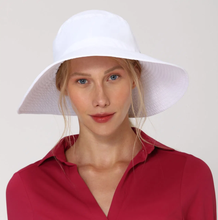 Cargar imagen en el visor de la galería, Model Front: Uv Line Chapeau Souple/Capeline Hat Lyon Nac L Fem White Upf50+
