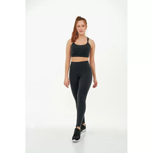 Cargar imagen en el visor de la galería, Image 04: Alto Giro Fitness Bas Legging Supplex Ziper Barra Preto
