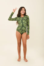 Cargar imagen en el visor de la galería, Image 04: Uv Line Une Pièce Fille Girl Macae Folhagem Verde Upf50+
