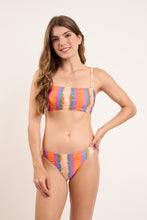 Cargar imagen en el visor de la galería, Model Front: Rio De Sol Haut Top Stripes Bandeau-Reto
