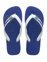 Cargar imagen en el visor de la galería, Product Front: Havaianas Tongs Brasil Logo Marine Blue
