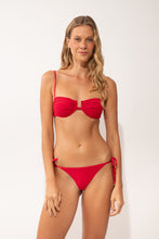 Cargar imagen en el visor de la galería, Model Front: Rio De Sol Bas Bottom Malibu-Malagueta Cheeky-Tie
