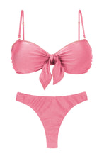Cargar imagen en el visor de la galería, Product Front: Rio De Sol Ensemble Set Shimmer-Confetti Bandeau-Knot Nice-Fio
