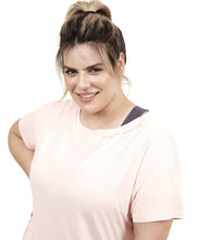Cargar imagen en el visor de la galería, Image 03: Alto Giro Fitness Haut T-Shirt Skin Fit Silk Gola Plus Rosa Respire
