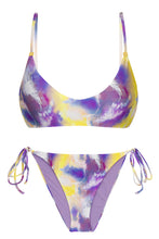 Cargar imagen en el visor de la galería, Product Front: Rio De Sol Ensemble Set Tiedye-Purple Bralette Ibiza-Comfy
