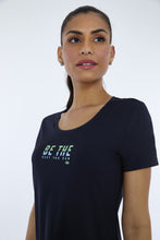 Cargar imagen en el visor de la galería, Image 04: Alto Giro Fitness Haut T-Shirt Skin Fit Inspiracionais Preto
